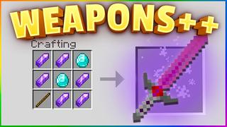 Thumbnail of the Minecraft Bedrock Marketplace product WEAPONS++ created by ChewMingo.