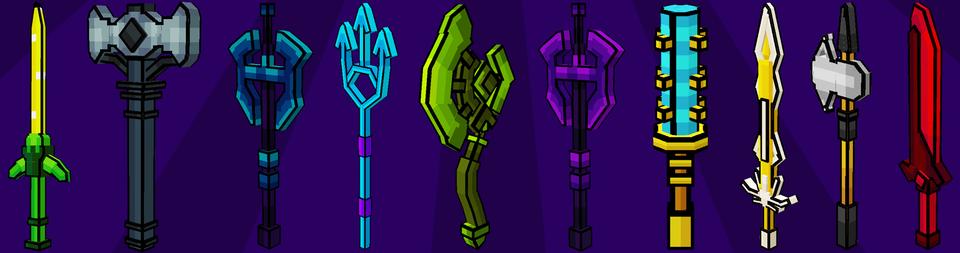 Panorama of the Minecraft Bedrock Marketplace product Comic Weapons created by Chillcraft.