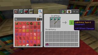 Screenshot of the Minecraft Bedrock Marketplace product Comic Weapons created by Chillcraft.