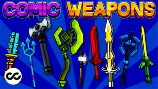 Thumbnail of the Minecraft Bedrock Marketplace product Comic Weapons created by Chillcraft.