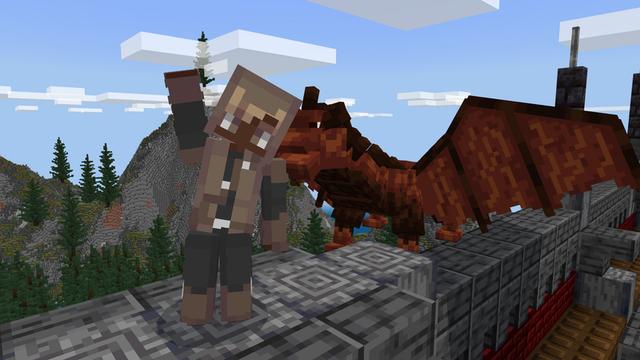 Screenshot of the Minecraft Bedrock Marketplace product Dragons created by Chillcraft.