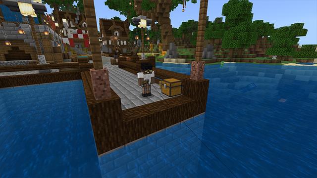 Screenshot of the Minecraft Bedrock Marketplace product Fishing Gives OP Loot created by Chillcraft.