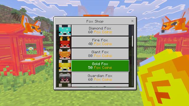 Screenshot of the Minecraft Bedrock Marketplace product Fox Expansion created by Chillcraft.