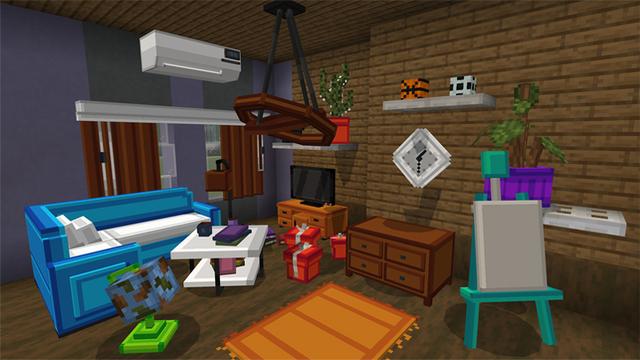 Screenshot of the Minecraft Bedrock Marketplace product Furniture 1200+ created by Chillcraft.