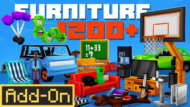 Thumbnail of the Minecraft Bedrock Marketplace product Furniture 1200+ created by Chillcraft.