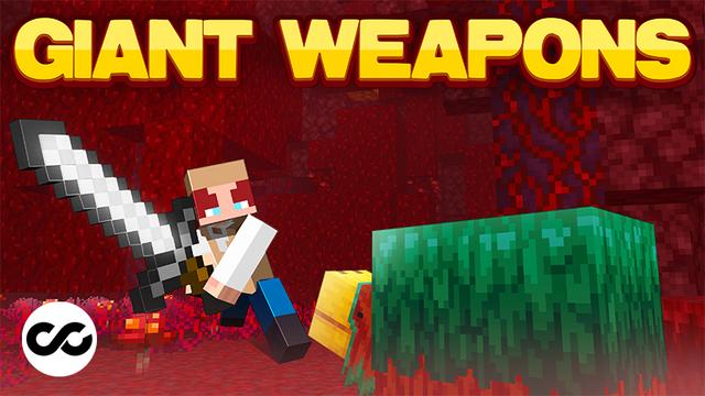 Thumbnail of the Minecraft Bedrock Marketplace product Giant Weapons created by Chillcraft.
