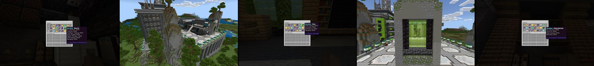 Panorama of the Minecraft Bedrock Marketplace product Hacker Base created by Chillcraft.