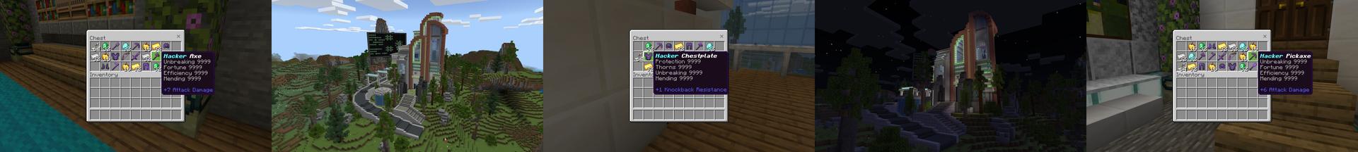 Panorama of the Minecraft Bedrock Marketplace product Hacker Bunker created by Chillcraft.
