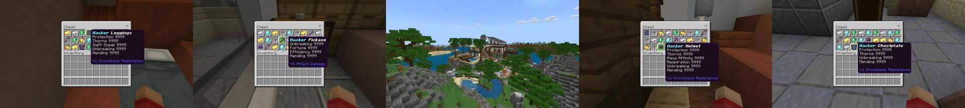 Panorama of the Minecraft Bedrock Marketplace product Hacker Island created by Chillcraft.