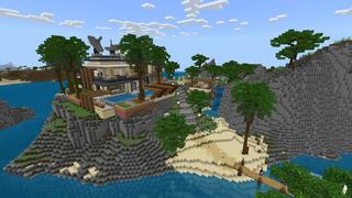 Screenshot of the Minecraft Bedrock Marketplace product Hacker Island created by Chillcraft.