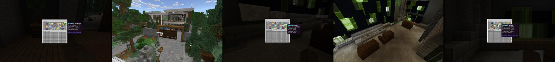 Panorama of the Minecraft Bedrock Marketplace product Hacker Secret Base created by Chillcraft.