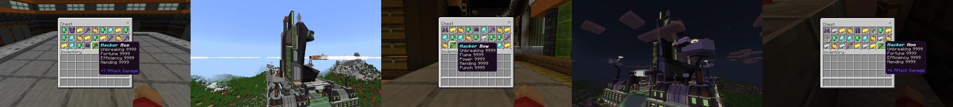 Panorama of the Minecraft Bedrock Marketplace product Hacker Tower created by Chillcraft.