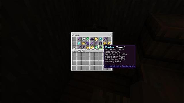 Screenshot of the Minecraft Bedrock Marketplace product Hacker Weapons created by Chillcraft.
