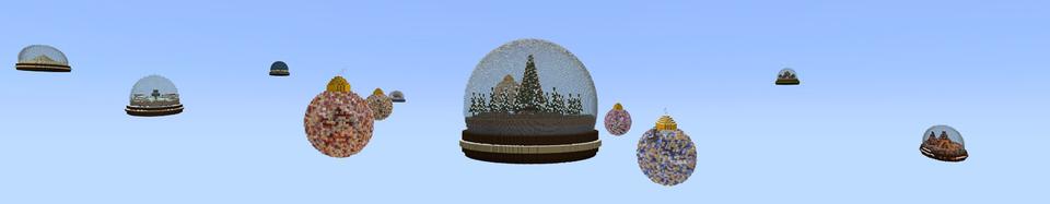 Panorama of the Minecraft Bedrock Marketplace product Holiday Skyblock created by Chillcraft.