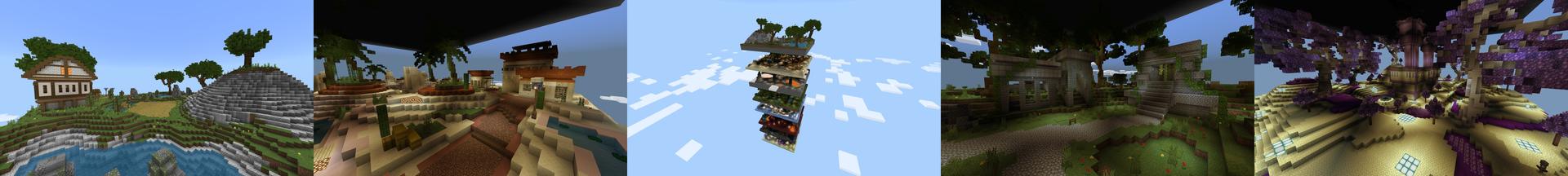 Panorama of the Minecraft Bedrock Marketplace product Layer Survival created by Chillcraft.