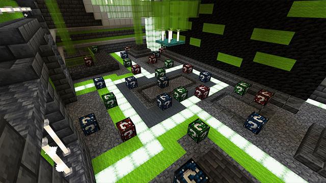 Screenshot of the Minecraft Bedrock Marketplace product Lucky Block Hacker created by Chillcraft.