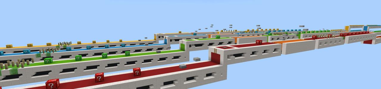Panorama of the Minecraft Bedrock Marketplace product Lucky Block Race created by Chillcraft.