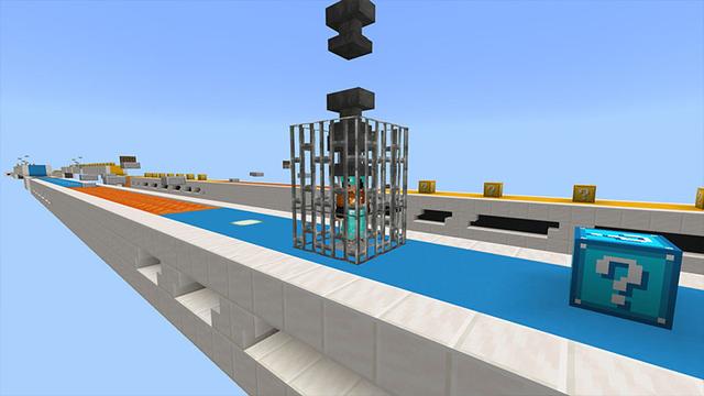 Screenshot of the Minecraft Bedrock Marketplace product Lucky Block Race created by Chillcraft.