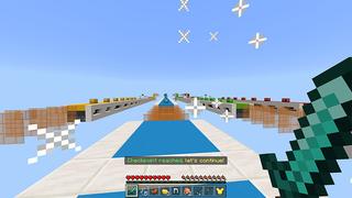 Screenshot of the Minecraft Bedrock Marketplace product Lucky Block Race created by Chillcraft.
