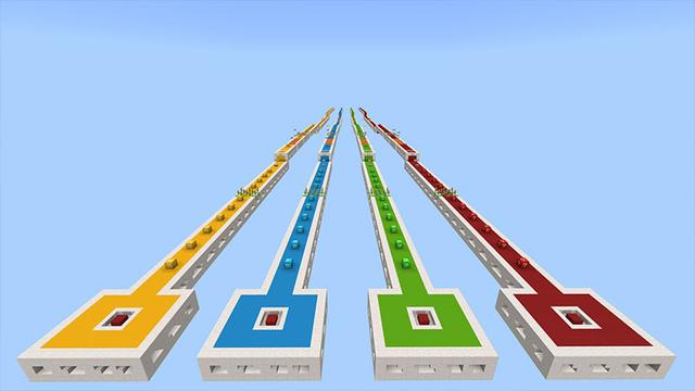 Screenshot of the Minecraft Bedrock Marketplace product Lucky Block Race created by Chillcraft.