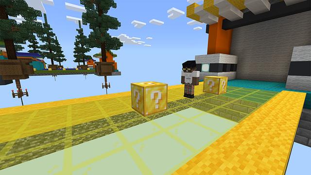 Screenshot of the Minecraft Bedrock Marketplace product Lucky Block Speedrun created by Chillcraft.