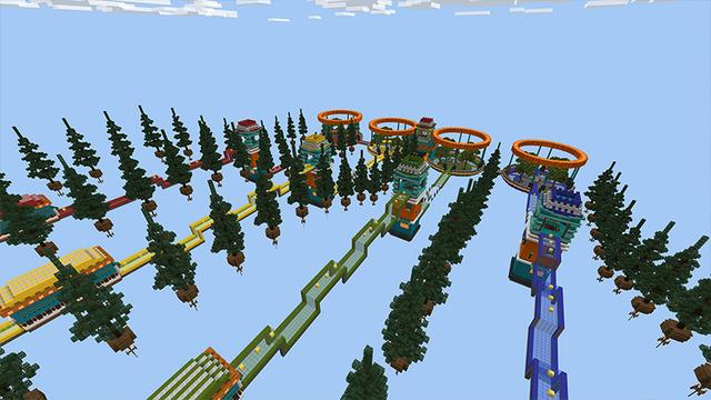 Screenshot of the Minecraft Bedrock Marketplace product Lucky Block Speedrun created by Chillcraft.