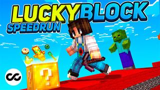Thumbnail of the Minecraft Bedrock Marketplace product Lucky Block Speedrun created by Chillcraft.
