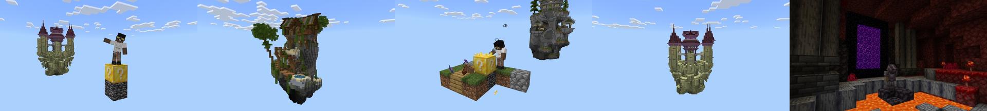 Panorama of the Minecraft Bedrock Marketplace product Lucky Oneblock created by Chillcraft.