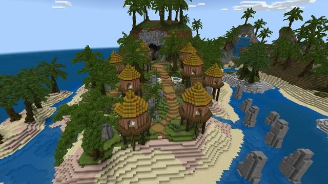Screenshot of the Minecraft Bedrock Marketplace product Lucky Rain created by Chillcraft.