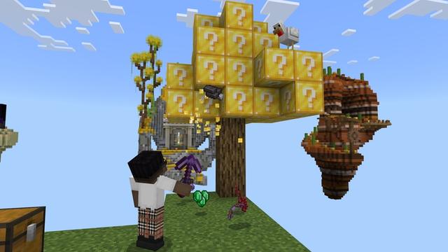 Screenshot of the Minecraft Bedrock Marketplace product Lucky Skyblock created by Chillcraft.