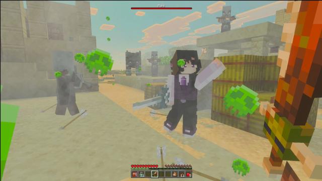 Screenshot of the Minecraft Bedrock Marketplace product Mob Swords created by Chillcraft.