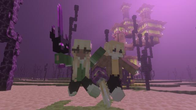 Screenshot of the Minecraft Bedrock Marketplace product Mob Swords created by Chillcraft.