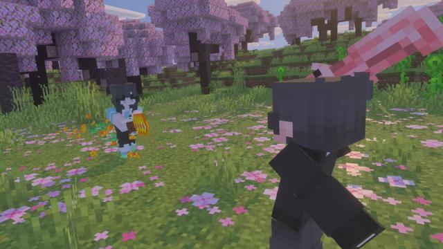 Screenshot of the Minecraft Bedrock Marketplace product Mob Swords created by Chillcraft.
