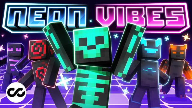 Thumbnail of the Minecraft Bedrock Marketplace product Neon Vibes created by Chillcraft.