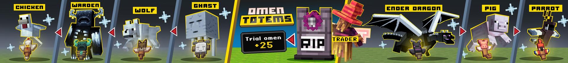 Panorama of the Minecraft Bedrock Marketplace product Omen Totems created by Chillcraft.