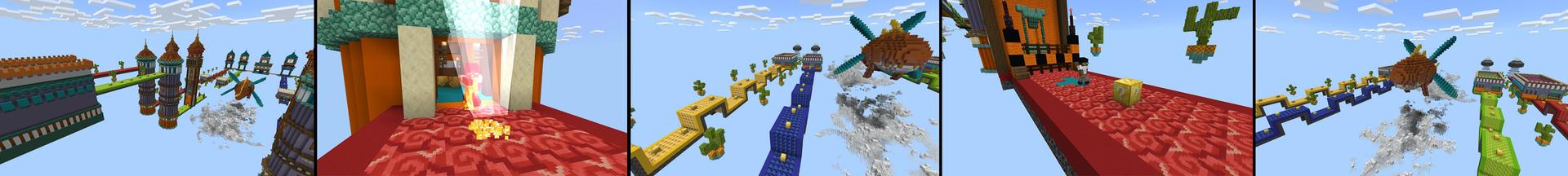 Panorama of the Minecraft Bedrock Marketplace product Race To The Finish created by Chillcraft.