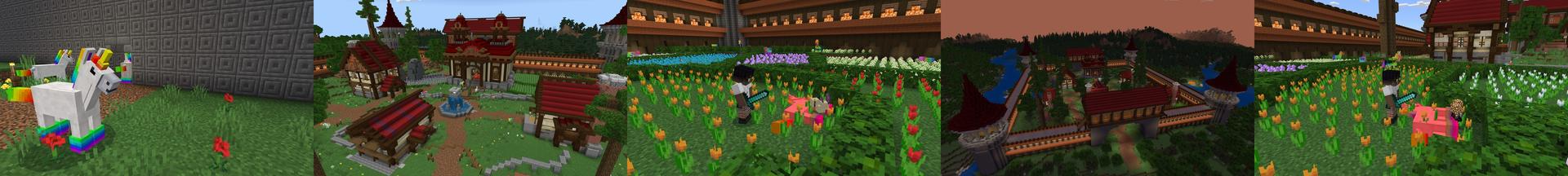 Panorama of the Minecraft Bedrock Marketplace product Rainbow Lucky Mobs created by Chillcraft.