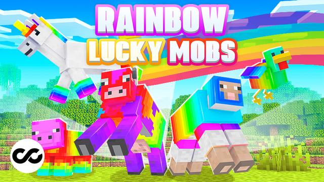 Thumbnail of the Minecraft Bedrock Marketplace product Rainbow Lucky Mobs created by Chillcraft.