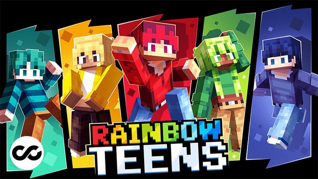 Thumbnail of the Minecraft Bedrock Marketplace product Rainbow Teens created by Chillcraft.