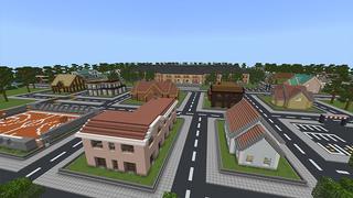 Screenshot of the Minecraft Bedrock Marketplace product School City created by Chillcraft.