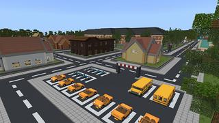 Screenshot of the Minecraft Bedrock Marketplace product School City created by Chillcraft.