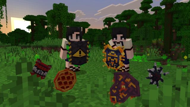 Screenshot of the Minecraft Bedrock Marketplace product Shields++ created by Chillcraft.
