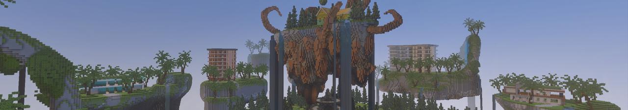 Panorama of the Minecraft Bedrock Marketplace product Sky City created by Chillcraft.