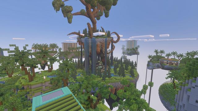 Screenshot of the Minecraft Bedrock Marketplace product Sky City created by Chillcraft.