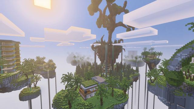 Screenshot of the Minecraft Bedrock Marketplace product Sky City created by Chillcraft.