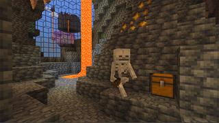 Screenshot of the Minecraft Bedrock Marketplace product Skyblock Secret Biomes created by Chillcraft.