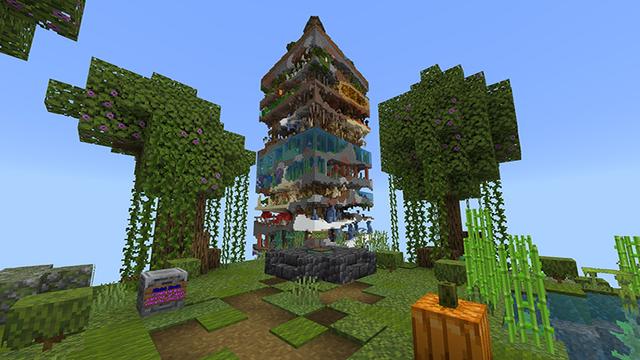 Screenshot of the Minecraft Bedrock Marketplace product Spiral Caves Parkour created by Chillcraft.