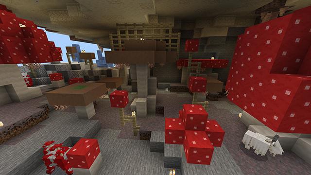 Screenshot of the Minecraft Bedrock Marketplace product Spiral Caves Parkour created by Chillcraft.