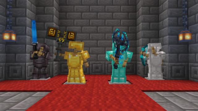 Screenshot of the Minecraft Bedrock Marketplace product WEAPONS OP! created by Chillcraft.