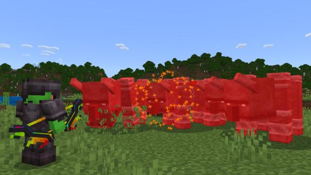 Screenshot of the Minecraft Bedrock Marketplace product WEAPONS OP! created by Chillcraft.